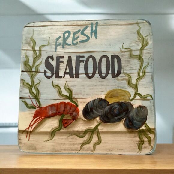 Certified International Kate McRostie Fresh Seafood Appetizer Salad Plate 8.75” - Picture 1 of 5
